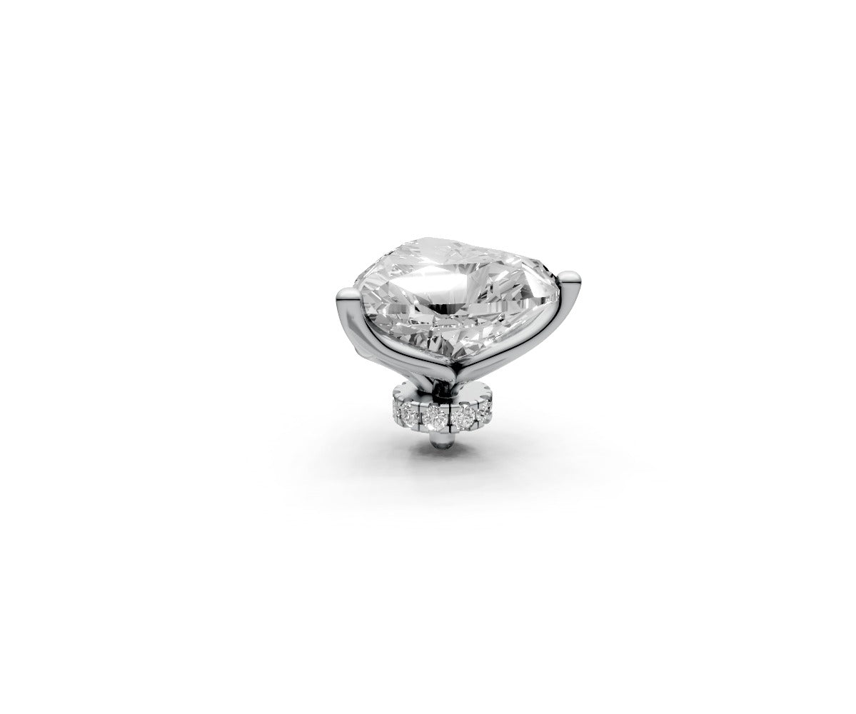 Heart 3ct Centre Setting with Hidden Halo