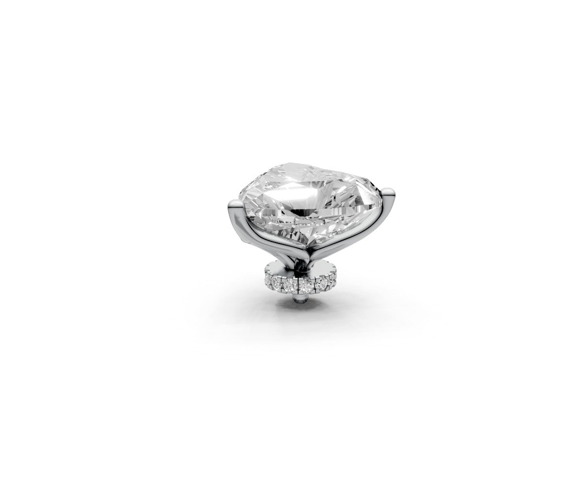 Heart 5ct Centre Setting with Hidden Halo