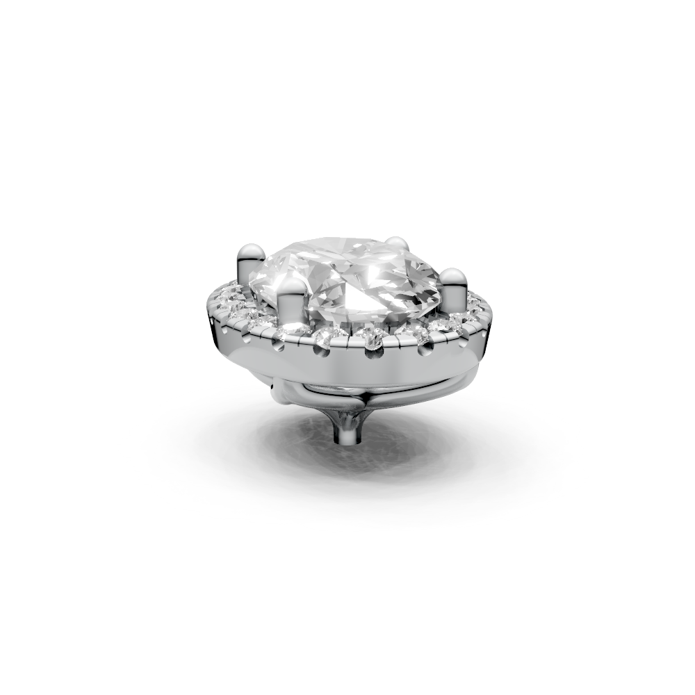 Oval 1ct Centre Setting with Halo