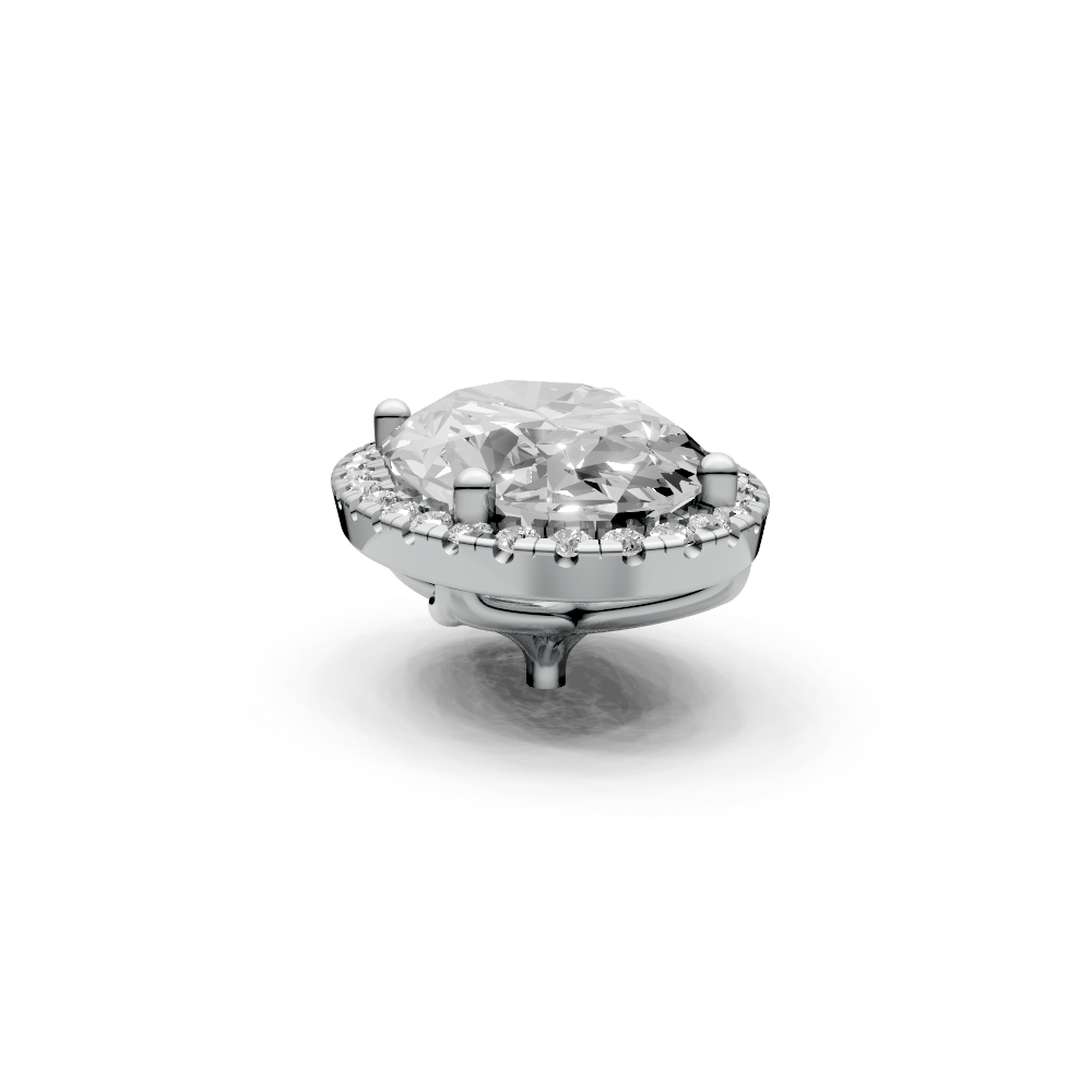 Oval 3ct Centre Setting with Halo
