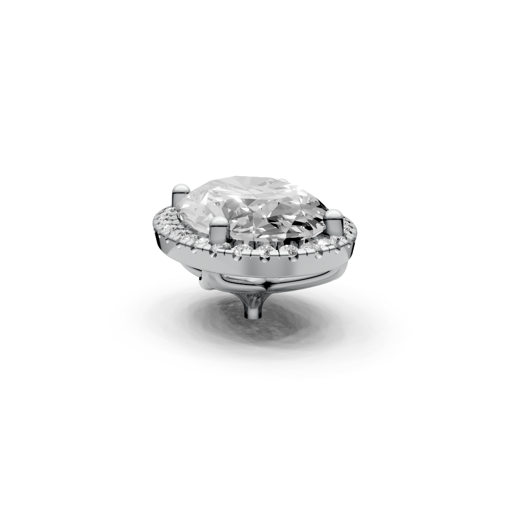 Oval 4ct Centre Setting with Halo
