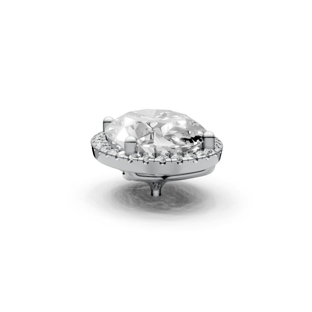 Oval 5ct Centre Setting with Halo