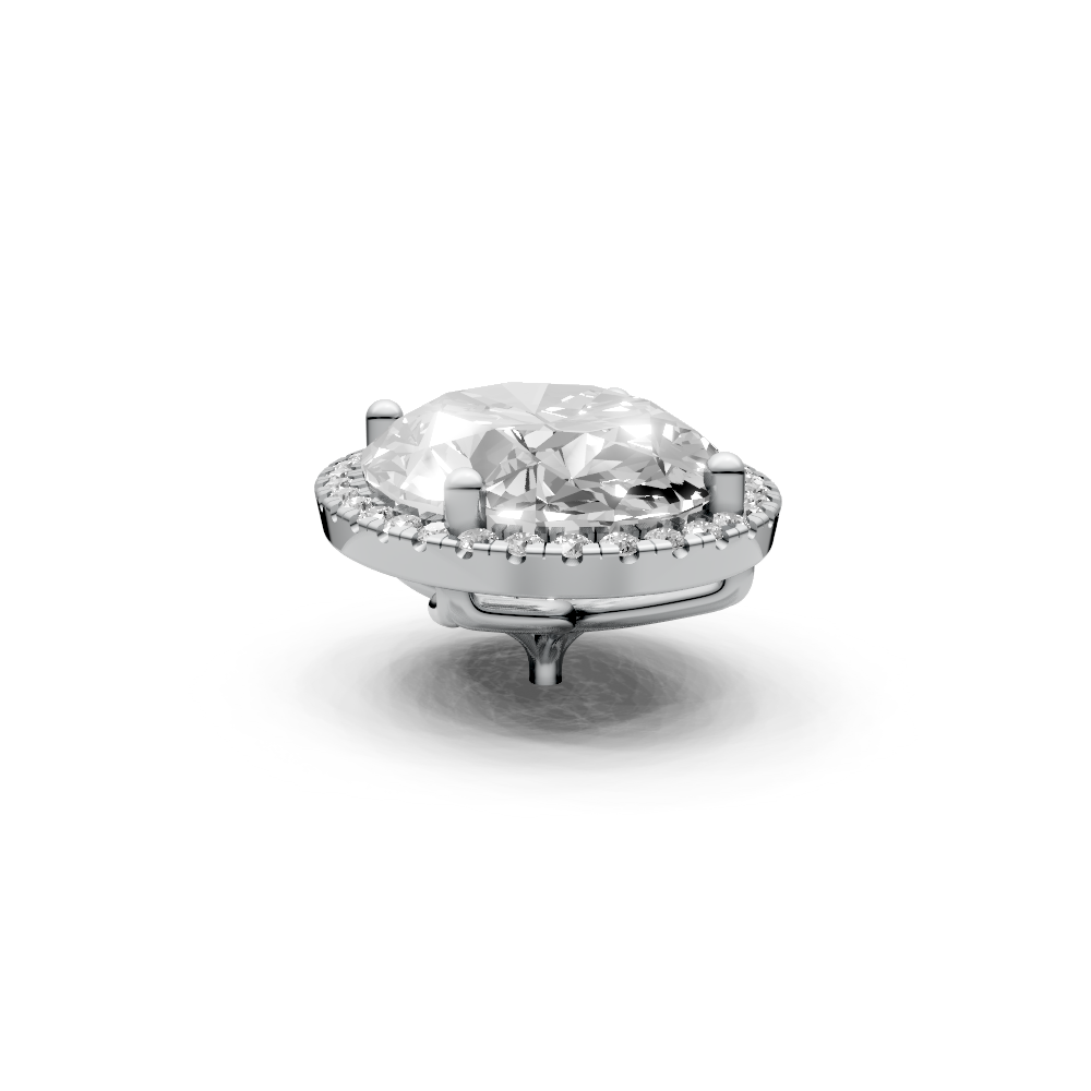 Oval 7ct Centre Setting with Halo