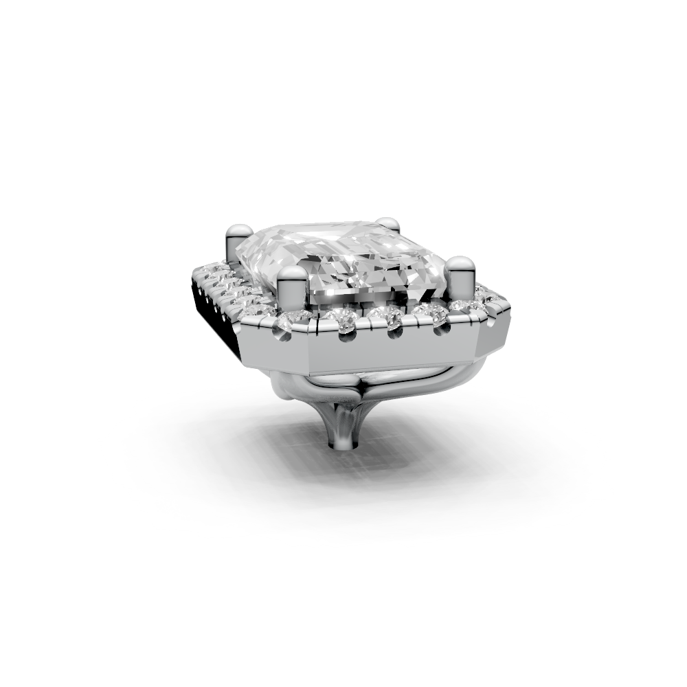 Emerald 1ct Centre Setting with Halo