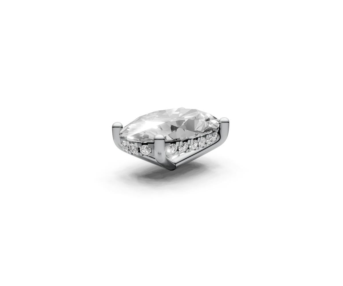 Oval 3ct Centre Setting with Hidden Halo