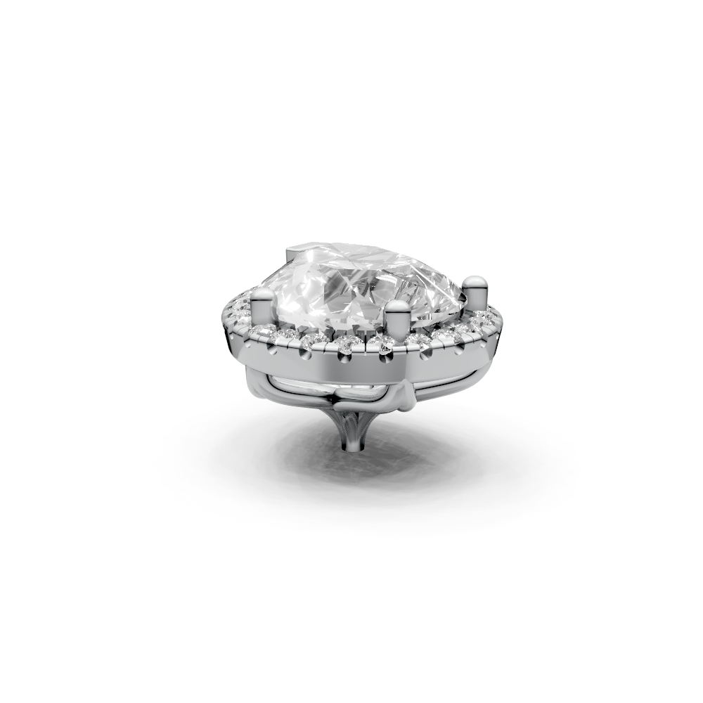 Pear 2ct Centre Setting with Halo