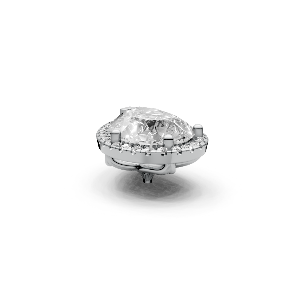 Pear 5ct Centre Setting with Halo