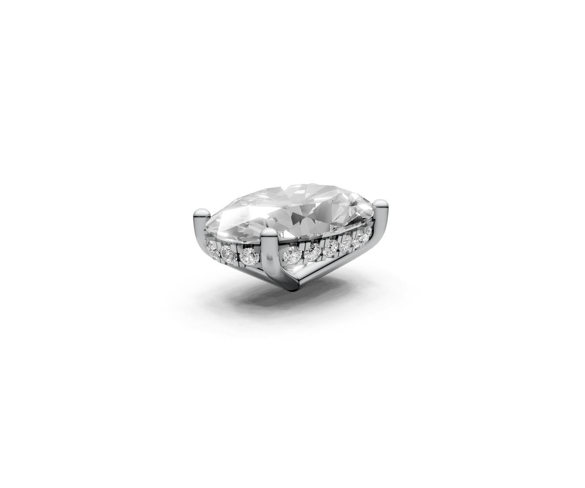 Oval 4ct Centre Setting with Hidden Halo