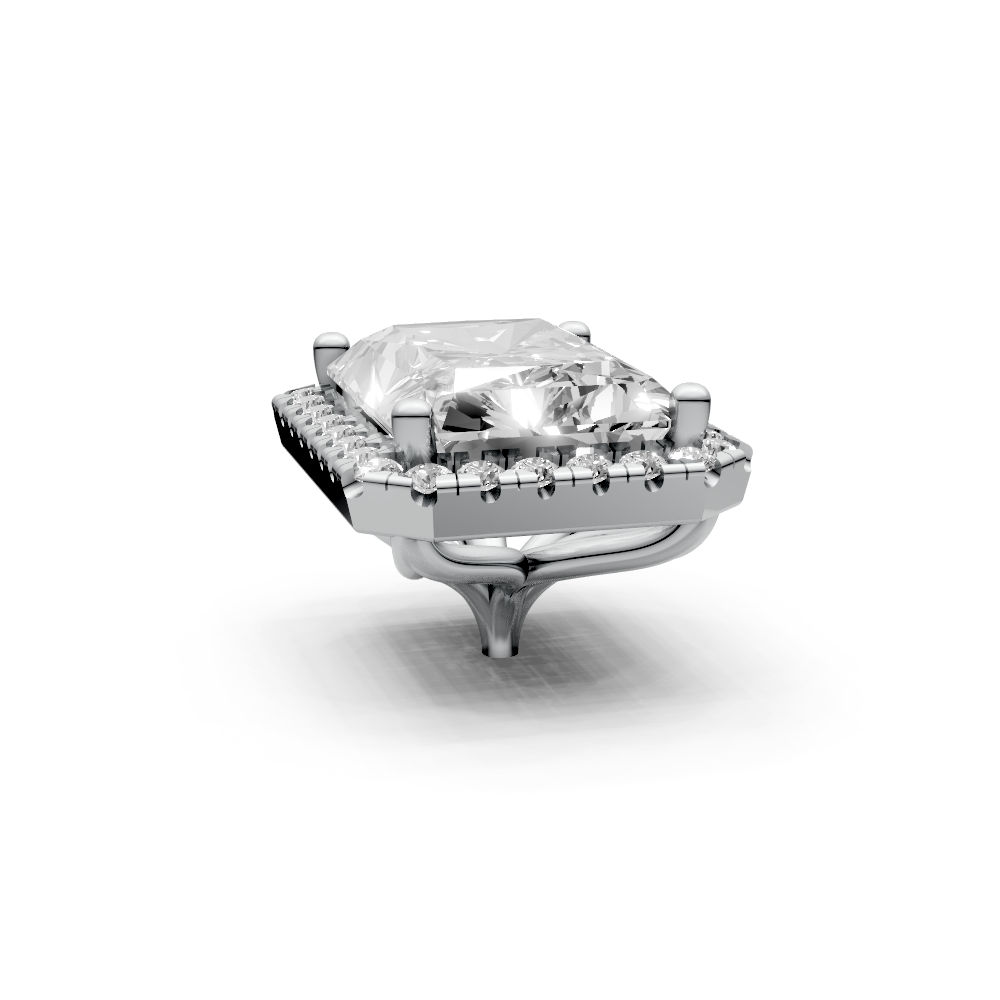Radiant 2ct Centre Setting with Halo