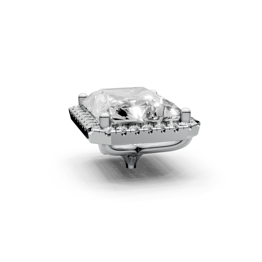Radiant 4ct Centre Setting with Halo