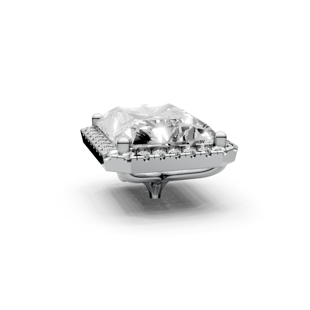 Radiant 5ct Centre Setting with Halo