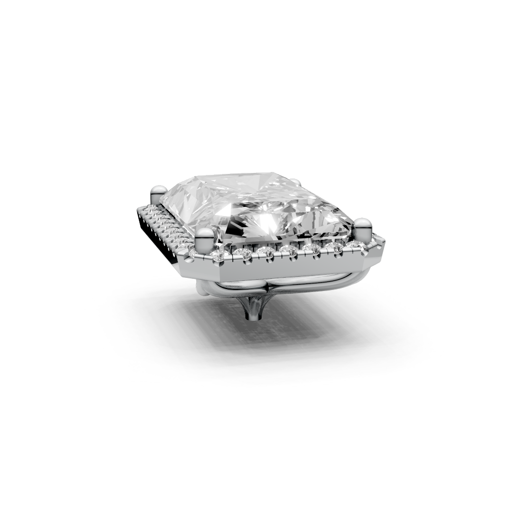 Radiant 7ct Centre Setting with Halo