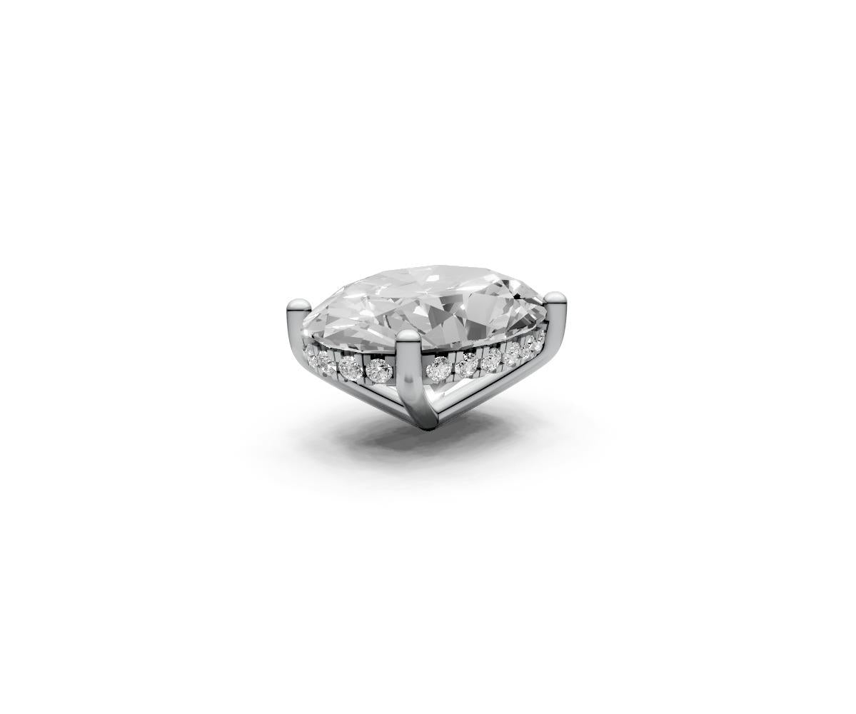 Oval 5ct Centre Setting with Hidden Halo