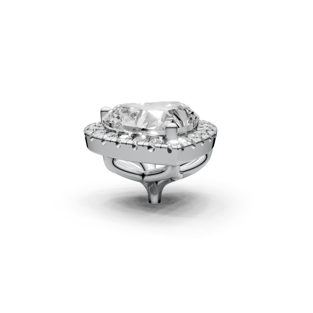 Heart 1ct Centre Setting with Halo