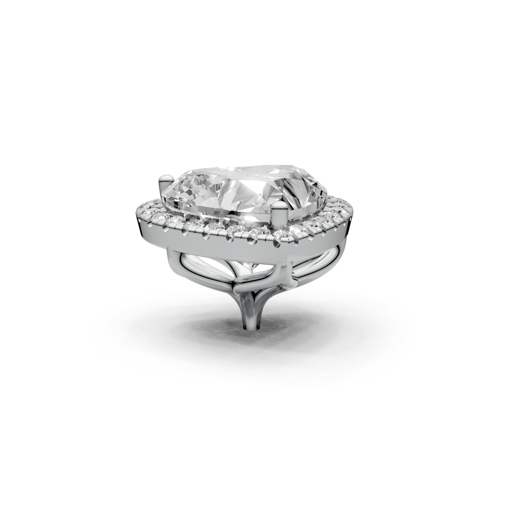Heart 2ct Centre Setting with Halo