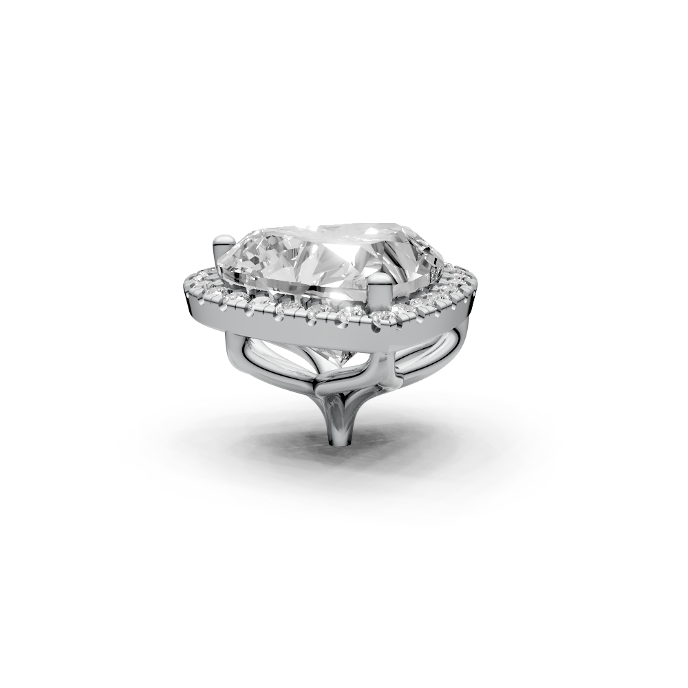 Heart 3ct Centre Setting with Halo
