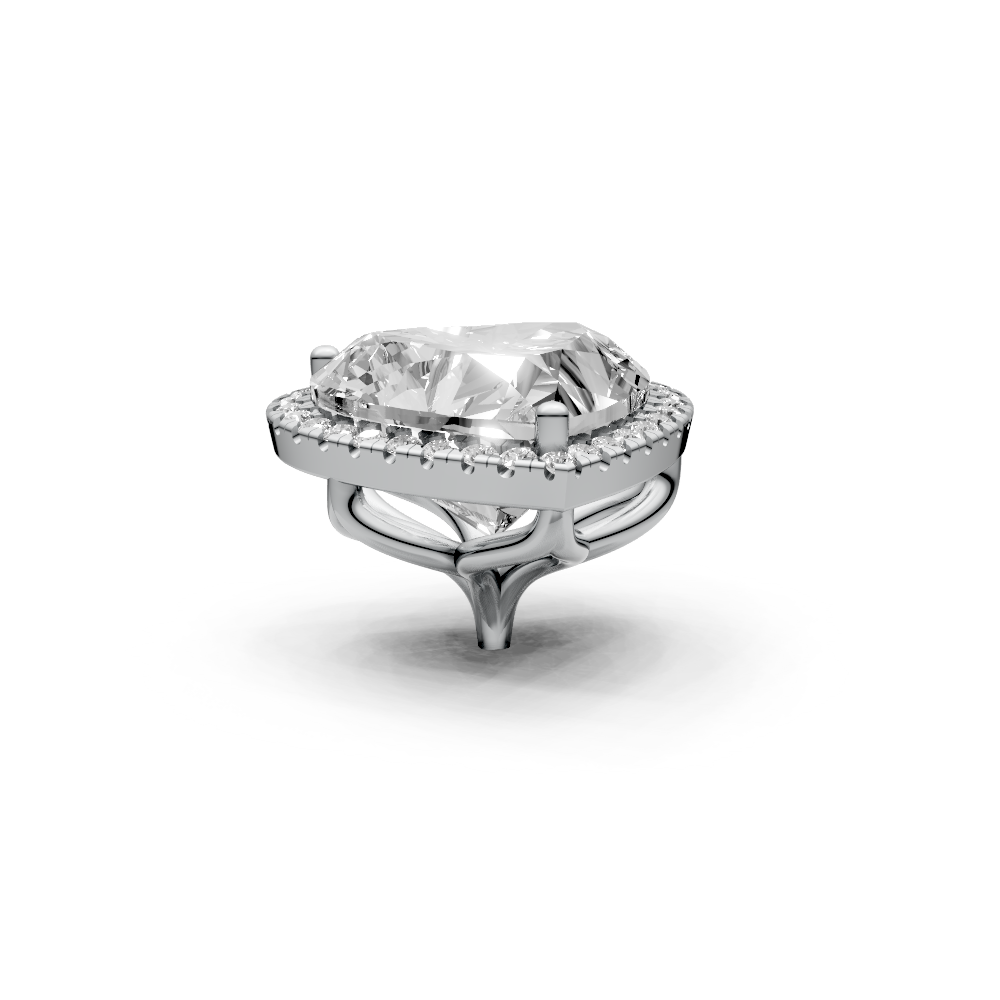 Heart 4ct Centre Setting with Halo