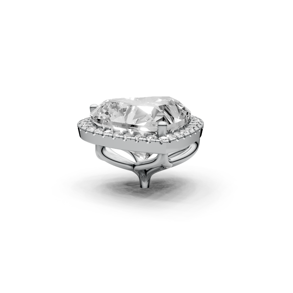 Heart 5ct Centre Setting with Halo