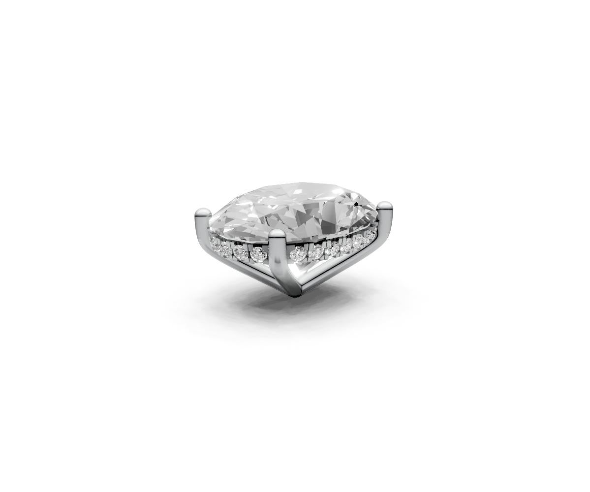Oval 7ct Centre Setting with Hidden Halo