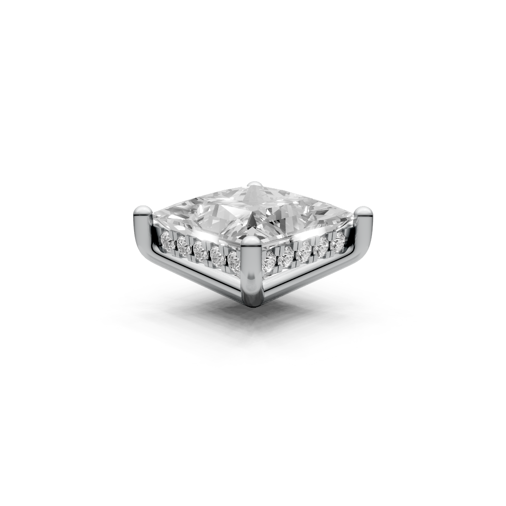 Princess 3ct Centre Setting with Hidden Halo