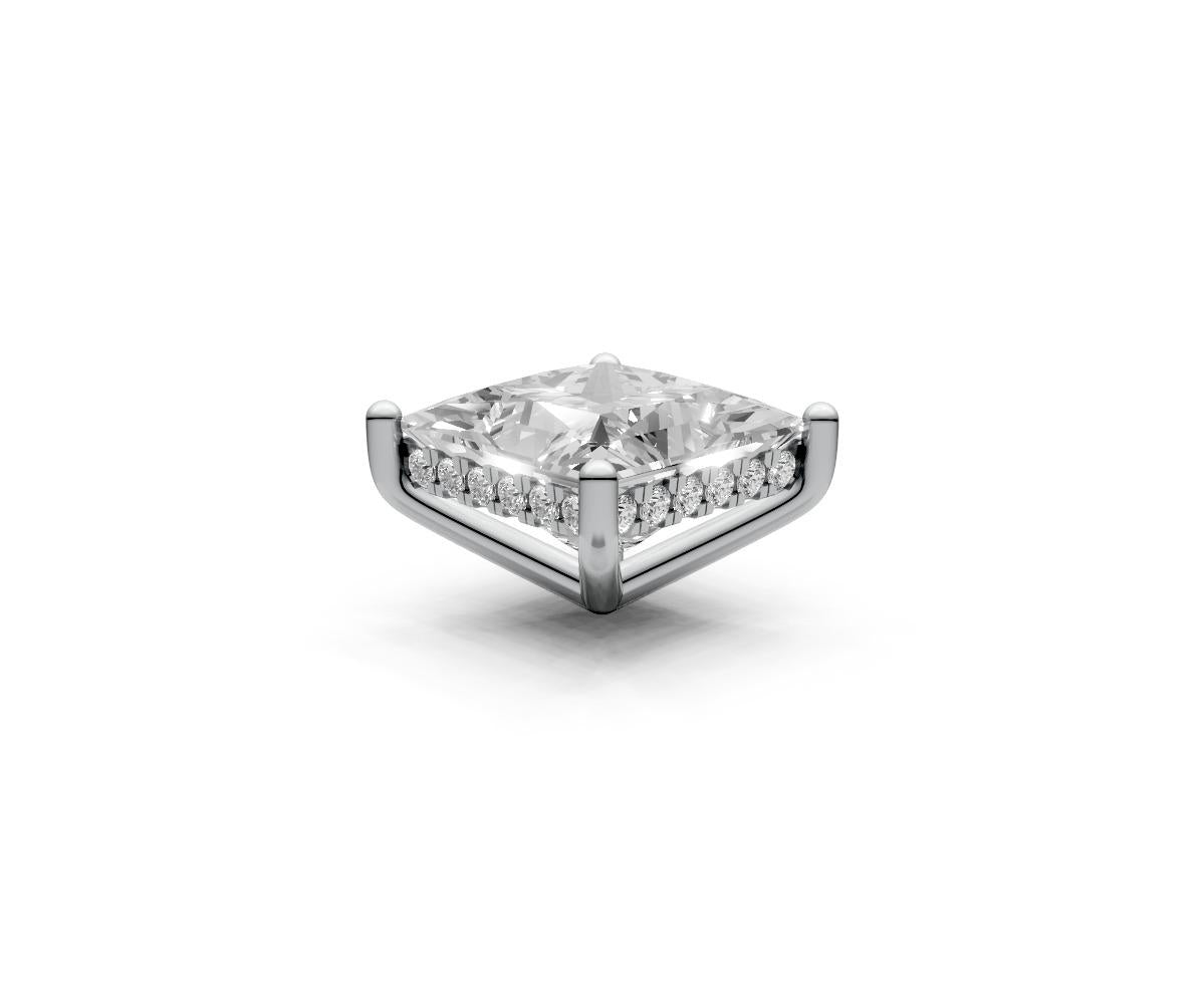 Princess 4ct Centre Setting with Hidden Halo