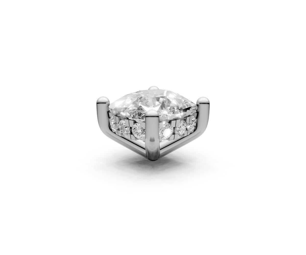 Cushion 1ct Centre Setting with Hidden Halo