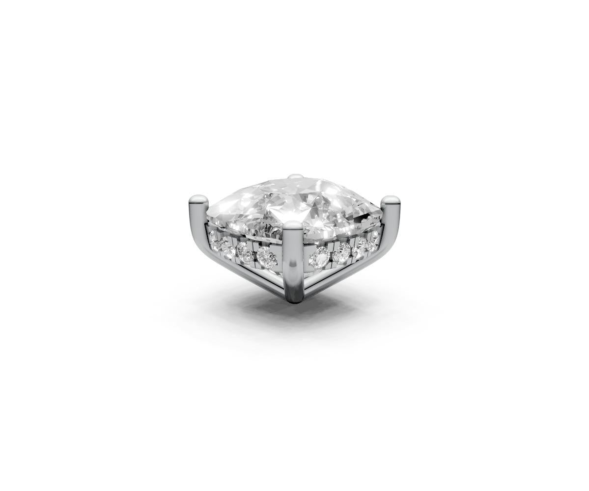 Cushion 3ct Centre Setting with Hidden Halo