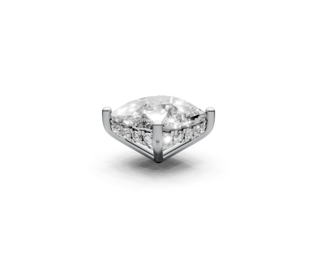 Cushion 4ct Centre Setting with Hidden Halo