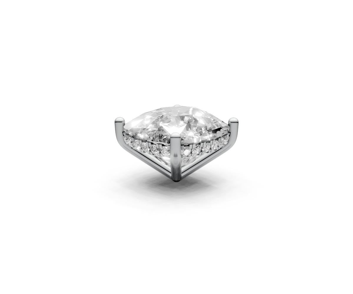 Cushion 7ct Centre Setting with Hidden Halo