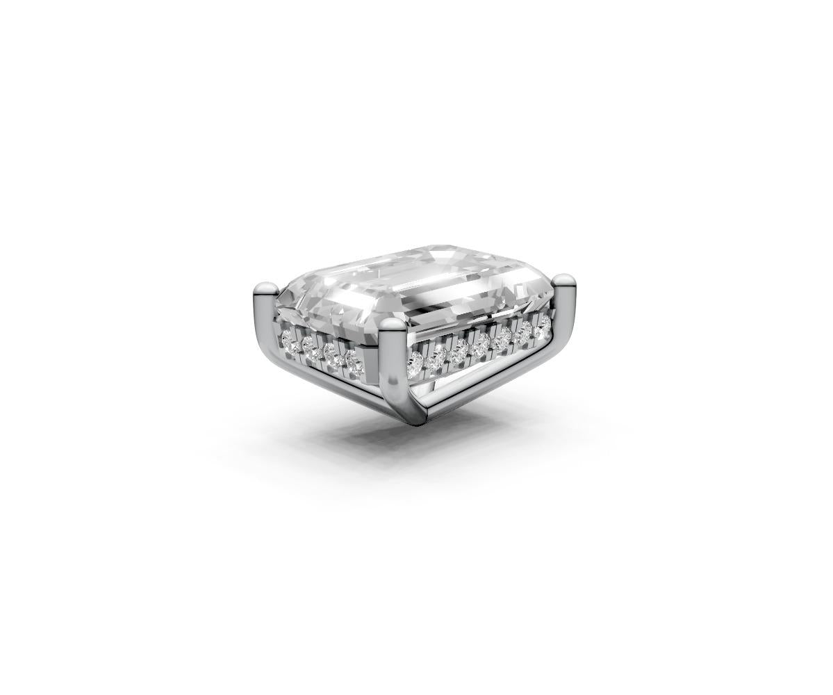 Emerald 3ct Centre Setting with Hidden Halo