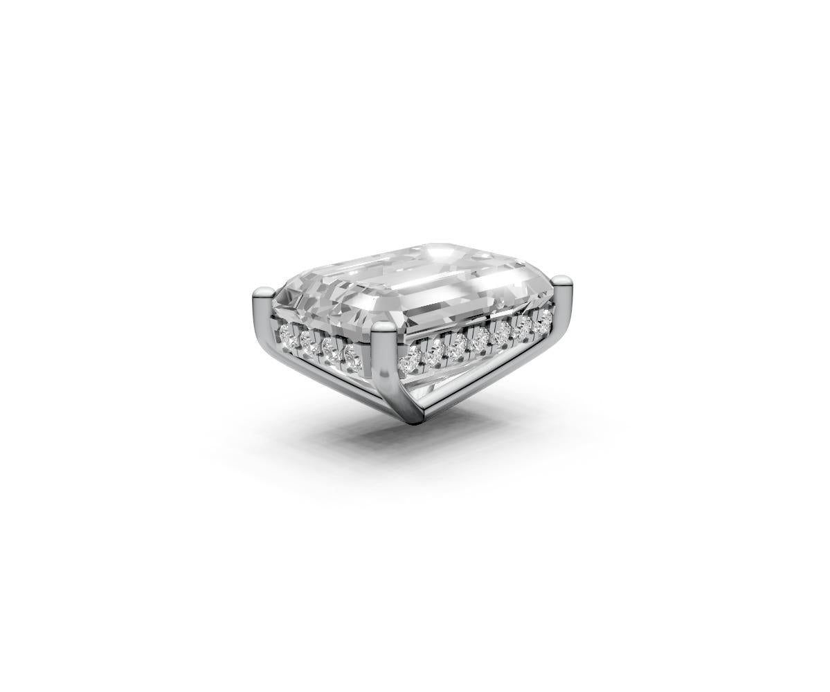 Emerald 4ct Centre Setting with Hidden Halo