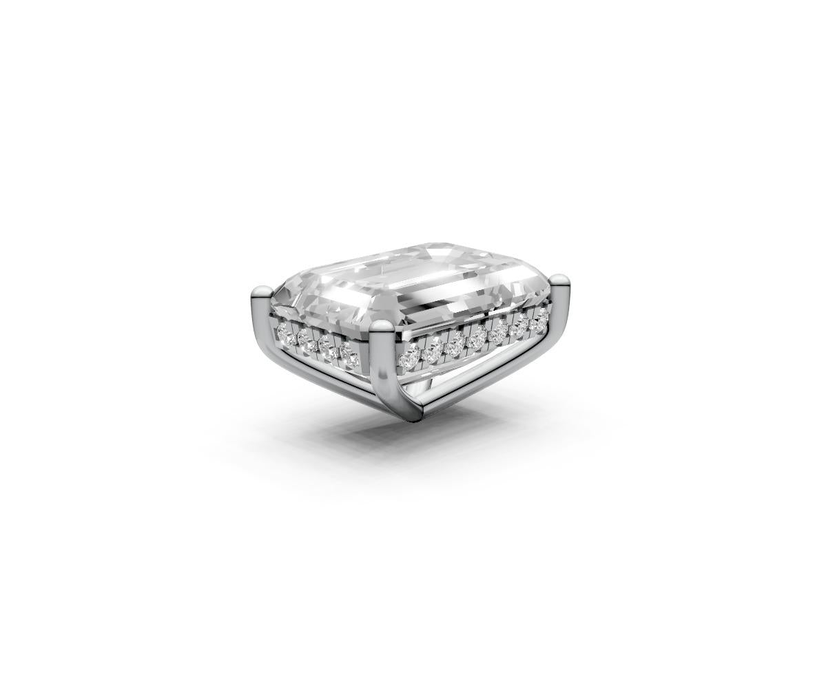 Emerald 5ct Centre Setting with Hidden Halo