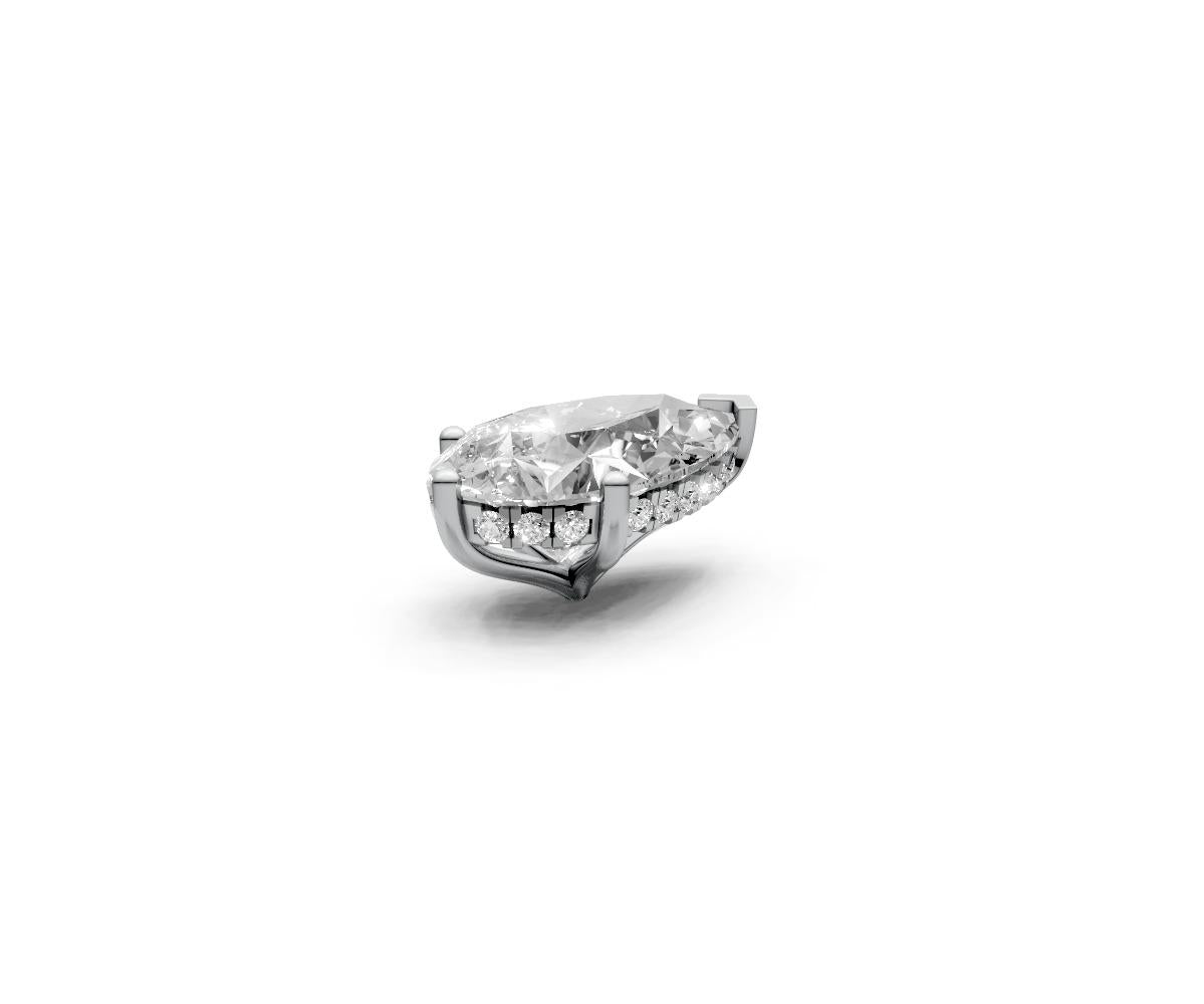 Pear 4ct Centre Setting with Hidden Halo
