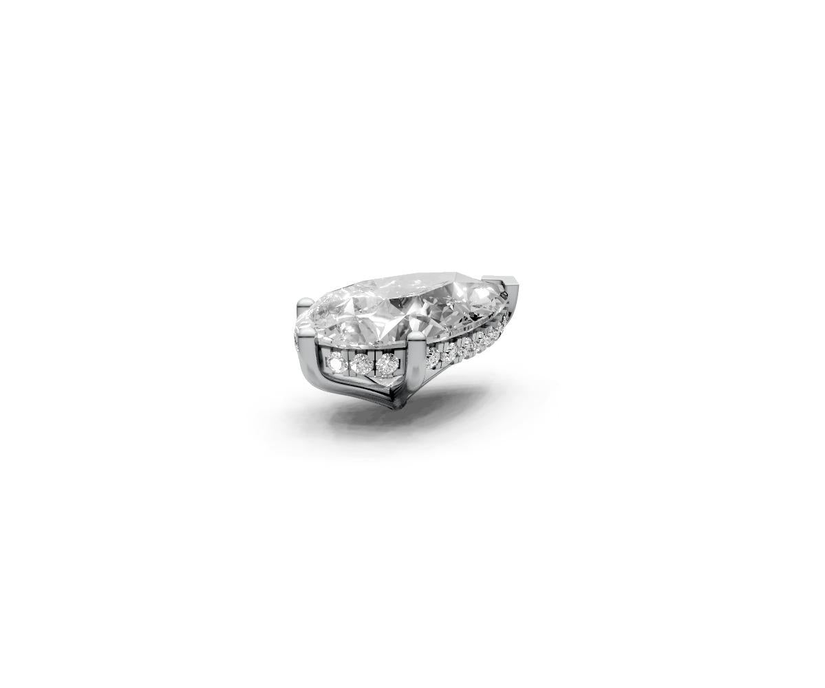 Pear 5ct Centre Setting with Hidden Halo