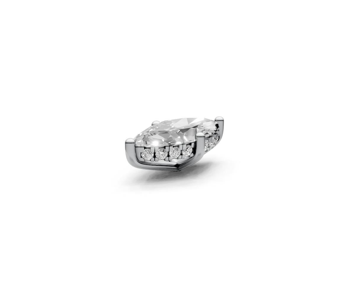 Marquise 1ct Centre Setting with Hidden Halo