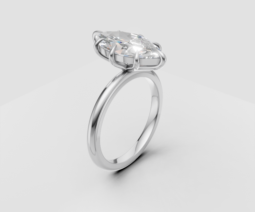 3ct Marquise Solitaire with 8-Prong Solitaire - Laboratory Grown Diamond