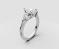 2ct Pear Solitaire with With Side Stones - Laboratory Grown Diamond