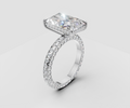 4ct Radiant Solitaire with Hidden Halo - Laboratory Grown Diamond