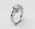 5ct Round Solitaire with With Side Stones - Laboratory Grown Diamond