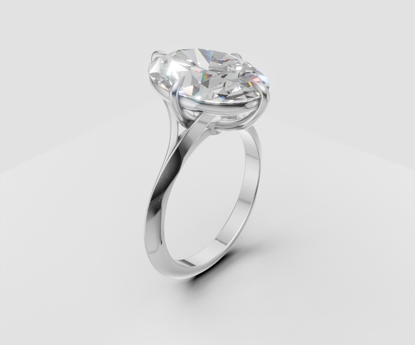 5ct Oval Solitaire - Laboratory Grown Diamond