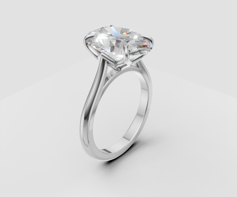 3.5ct Oval Solitaire - Laboratory Grown Diamond