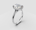 4ct Oval Solitaire with Hidden Halo - Laboratory Grown Diamond (Design #54)