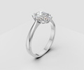 1ct Oval Solitaire with Halo - Laboratory Grown Diamond