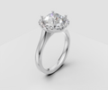 2.5ct Round Solitaire with Halo - Laboratory Grown Diamond