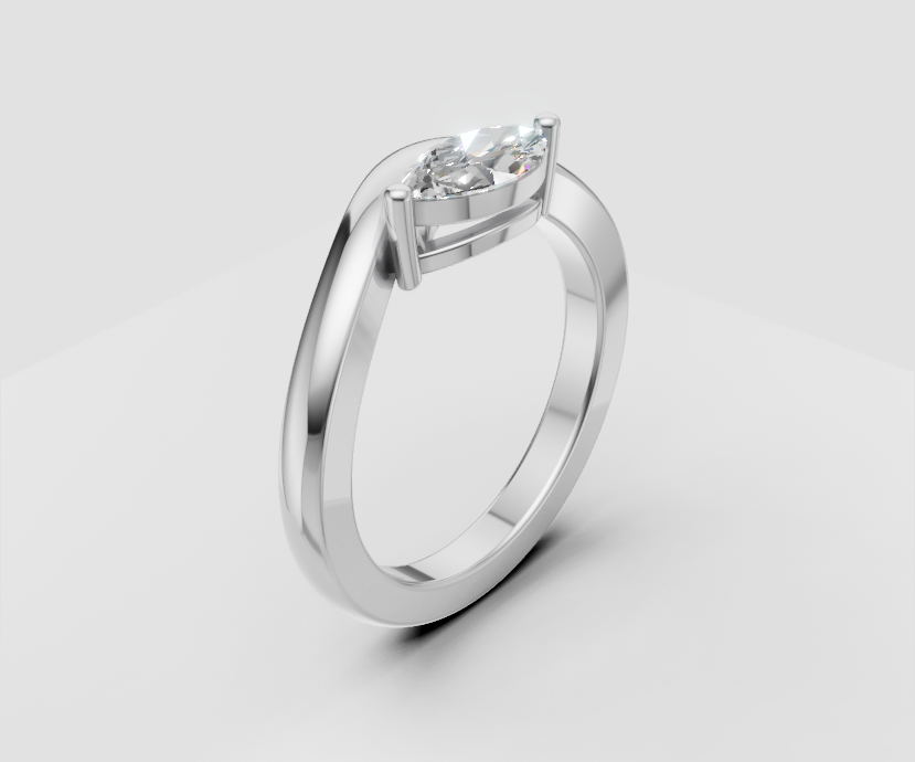 0.5ct Marquise Solitaire - Laboratory Grown Diamond